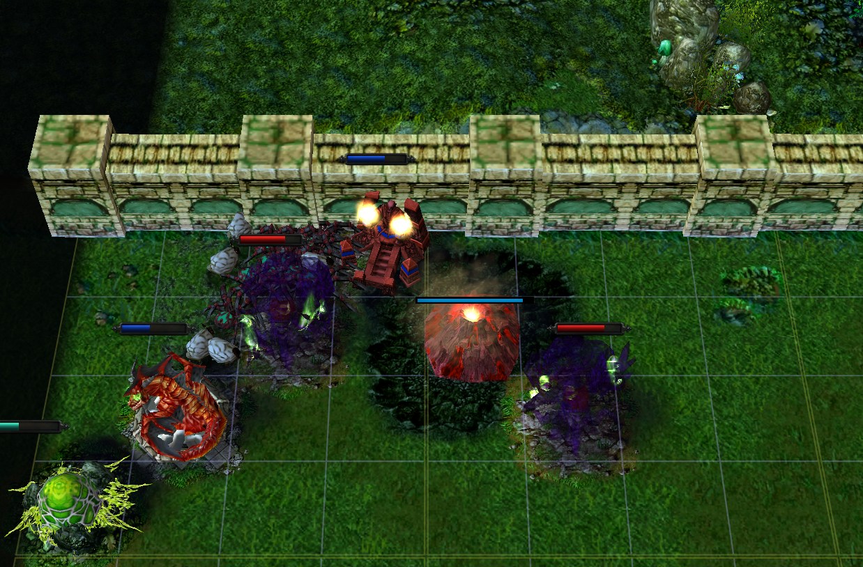 Castle Fight battlefield overview